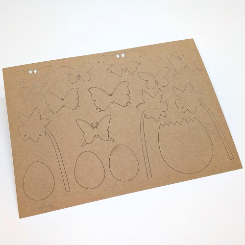 Bastelbogen "Narzissen"  zum Gestalten & Verzieren